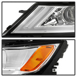 xTune 14-18 Chevy Impala (Excl Limited) DRL Halogen Projector Headlights - Chrm (PRO-JH-CIM15-LB-C)