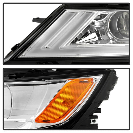 Phares halogènes DRL Proj xTune 14-18 pour Chevy Impala (sauf Limited) - Chrm (PRO-JH-CIM15-LB-C)