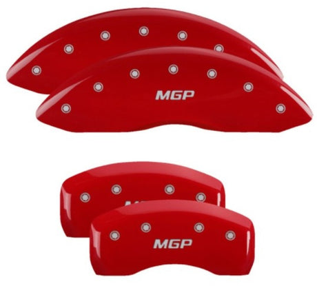 Couvre-étriers MGP 4 gravés avant et arrière, finition rouge MGP, caractères argentés, Ford Edge 2019