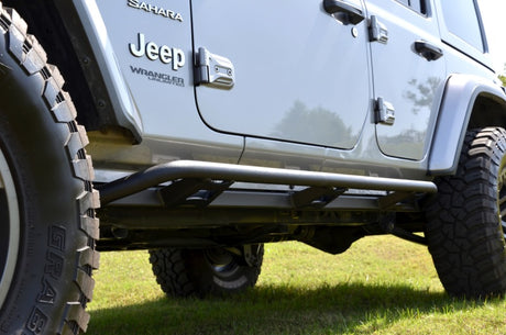 Marchepieds coulissants N-Fab Trail 18-20 Jeep Wrangler JL 4 portes SUV - SRW - Noir texturé