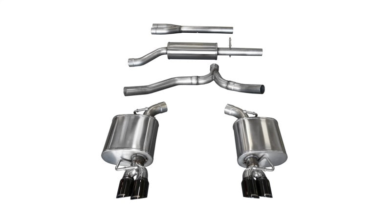 Corsa 11-14 Dodge Charger SXT 2,5 pouces Sport Cat-Back Double sortie arrière avec deux embouts noirs de 3,0 pouces