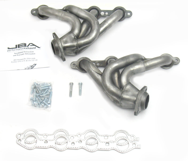 Collecteur d'échappement JBA 04-06 Pontiac GTO 5,7/6,0 L LS 1-5/8 po primaire brut 409SS Cat4Ward