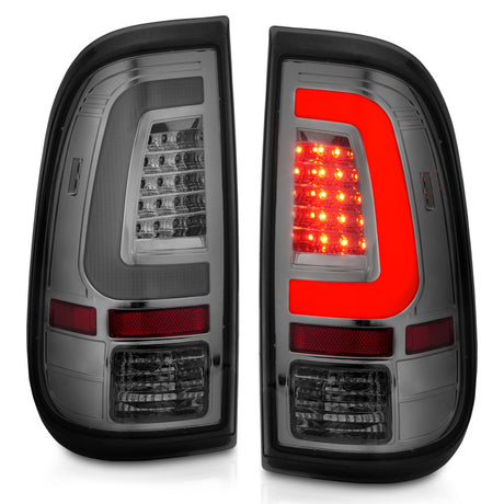 Feux arrière à LED ANZO 2008-2016 Ford F-250 Boîtier chromé Lentille fumée (paire)