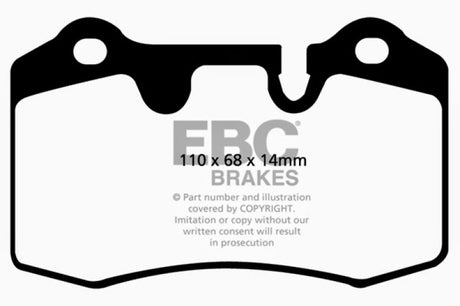 Plaquettes de frein arrière EBC 04-12 Aston Martin DB9 5.9 Redstuff