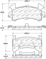 Plaquettes de frein sport StopTech avec cales et matériel - Avant