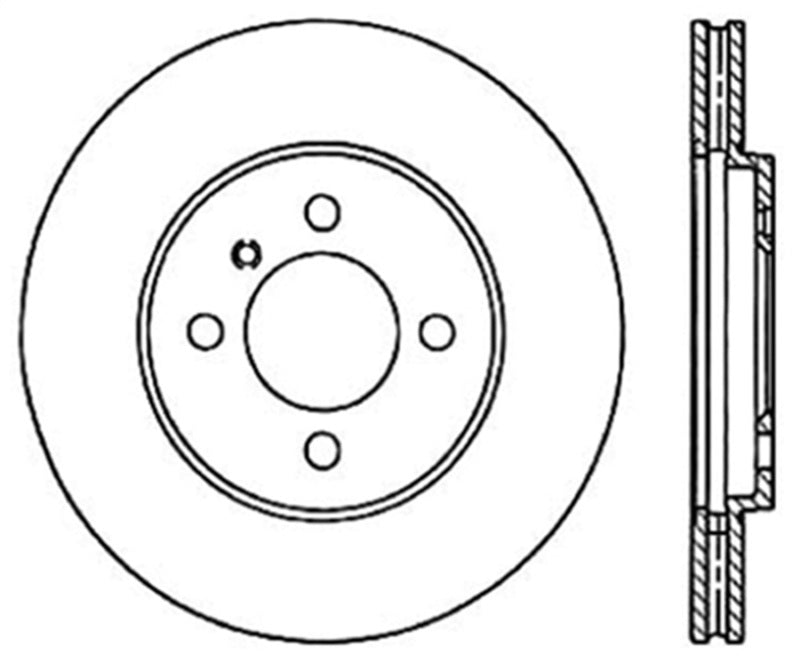 Disque de frein sport avant droit fendu StopTech 84-91 pour BMW Série 3 Cryo