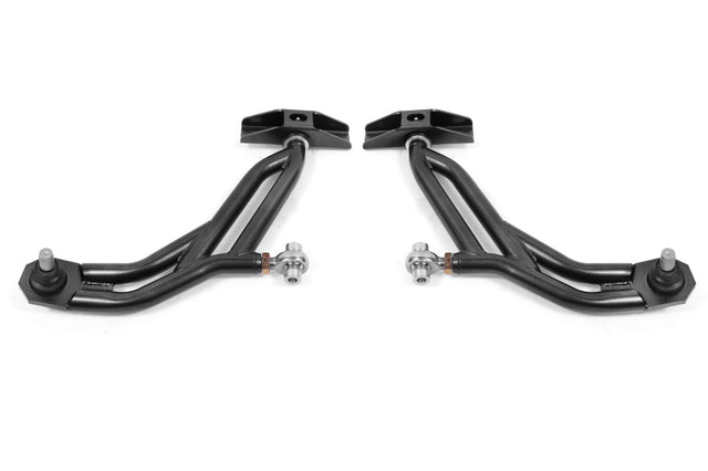 BMR 10-14 Ford Mustang Adj. Lower A-Arms Delrin/Rod End w/ 19mm STD. Ball Joint - Black Hammertone BMR Suspension