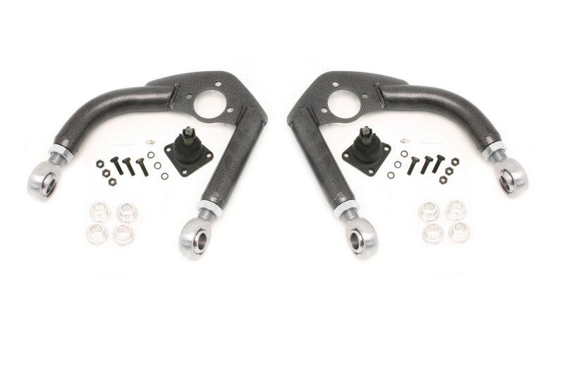 Bras de suspension supérieurs BMR 93-02 F-Body avec embouts de tige réglables - Noir martelé