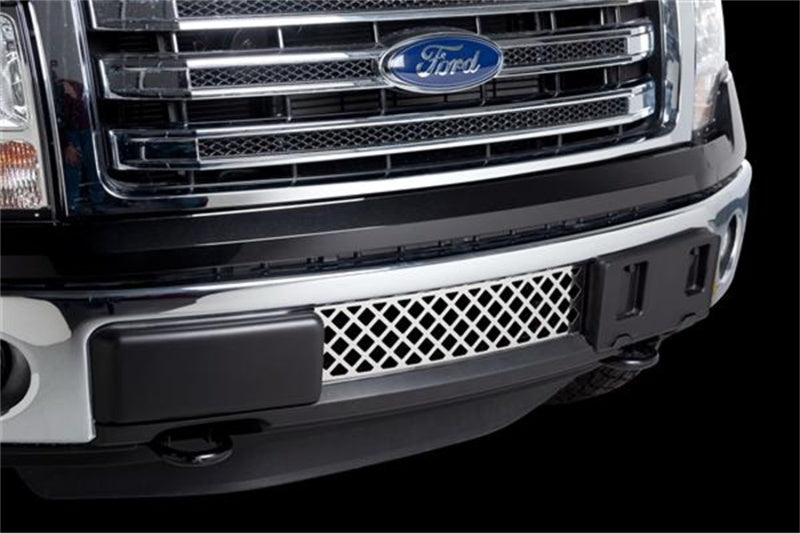 Putco 11-14 Ford F-150 - Calandre EcoBoost - Acier inoxydable - Inserts de calandre de pare-chocs à motif diamant