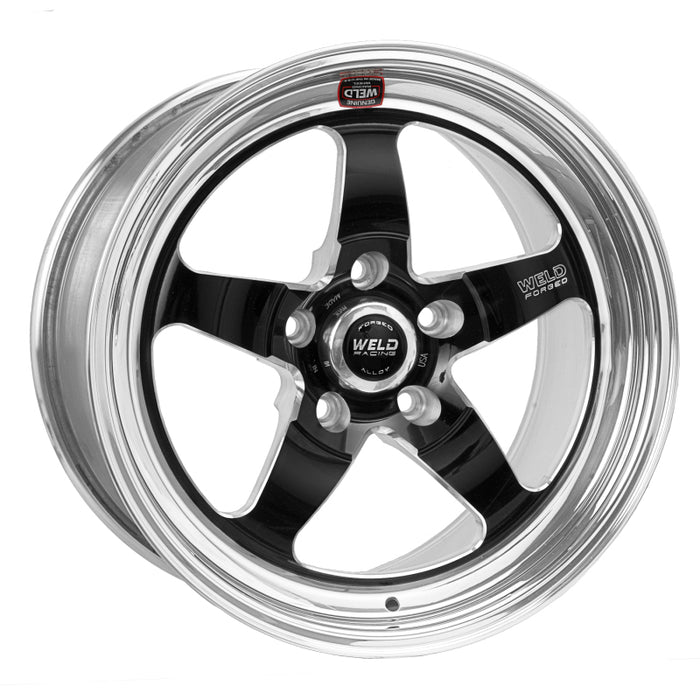 Roue noire Weld S71 17 x 8,5 / 5 x 4,75 BP / 5,4 po BS (plaquette basse) - Sans verrou de talon