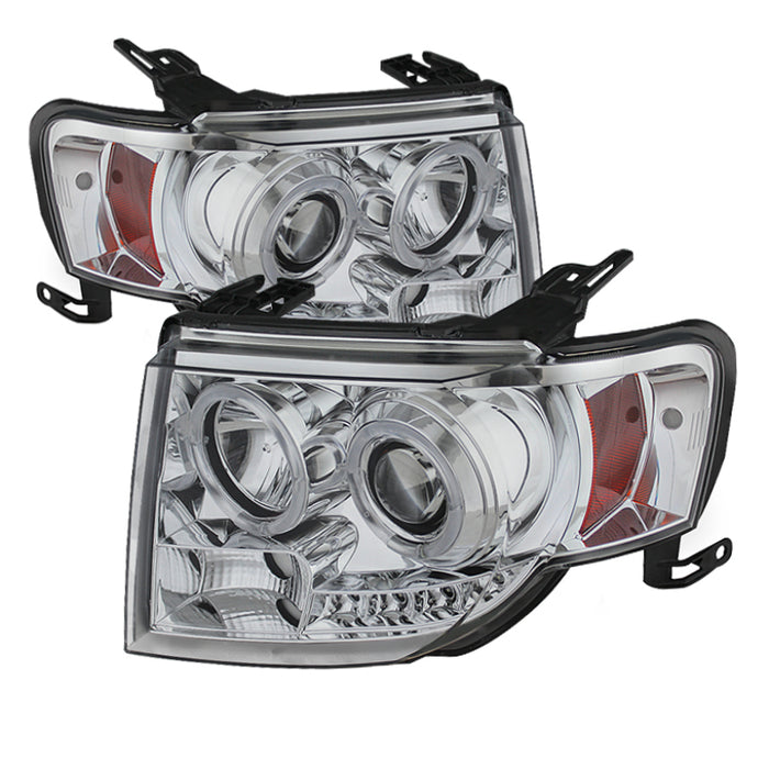 Phares de projecteur Spyder Ford Escape 08-12 Modèle halogène uniquement - DRL Chrome PRO-YD-FES08-DRL-C