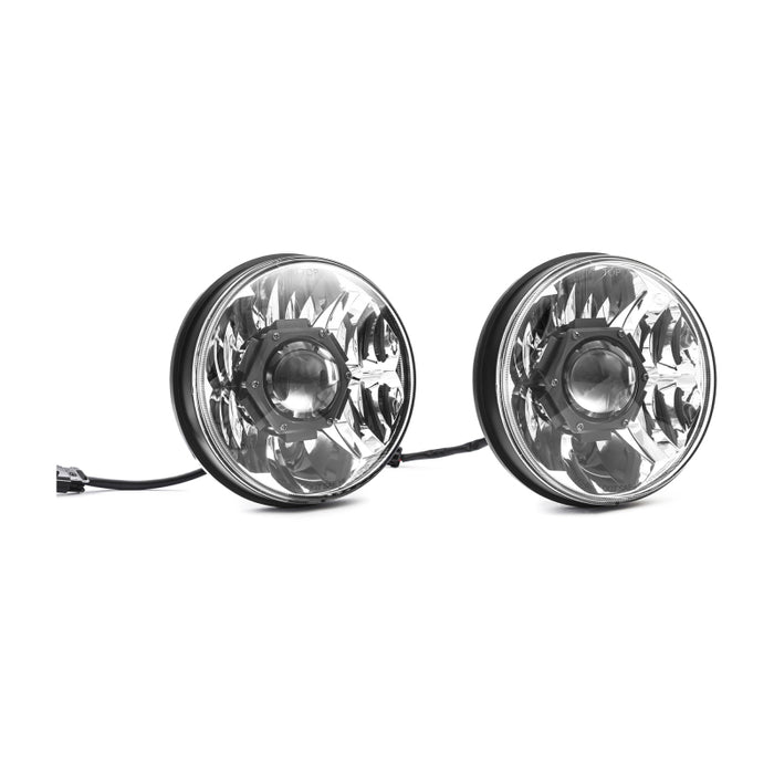 Phares à LED Pro DOT Gravity de 7 po pour Jeep JK 07-18 de KC HiLiTES (pas pour Rubicon/Sahara) (système de paire)