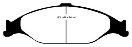 Plaquettes de frein avant EBC 99-04 Ford Mustang 3.8 Yellowstuff