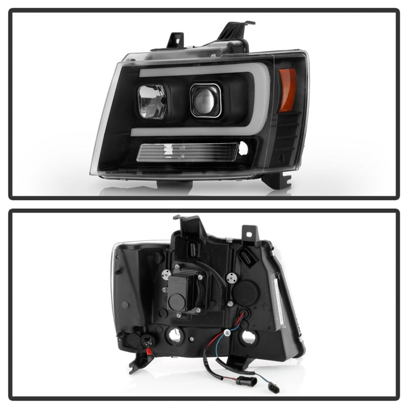 Phares à DEL Spyder Chevy Suburban 1500/2500 07-14 Tahoe 07-14 Noir PRO-YD-CSUB07V2PL-BK