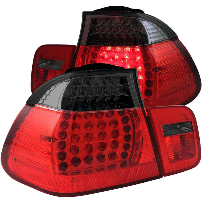 ANZO 2002-2005 4DR BMW Série 3 E46 Feux arrière à LED Rouge/Fumée