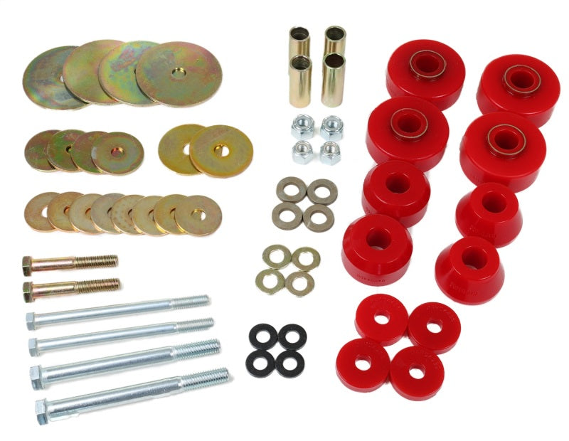 Ensemble de supports de carrosserie rouge pour pick-up Chevrolet C-10 67-68 Energy Suspension