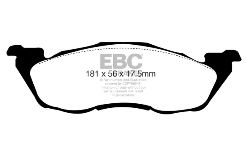 Plaquettes de frein avant EBC 97-98 Dodge Dakota 2WD 2.5 Ultimax2