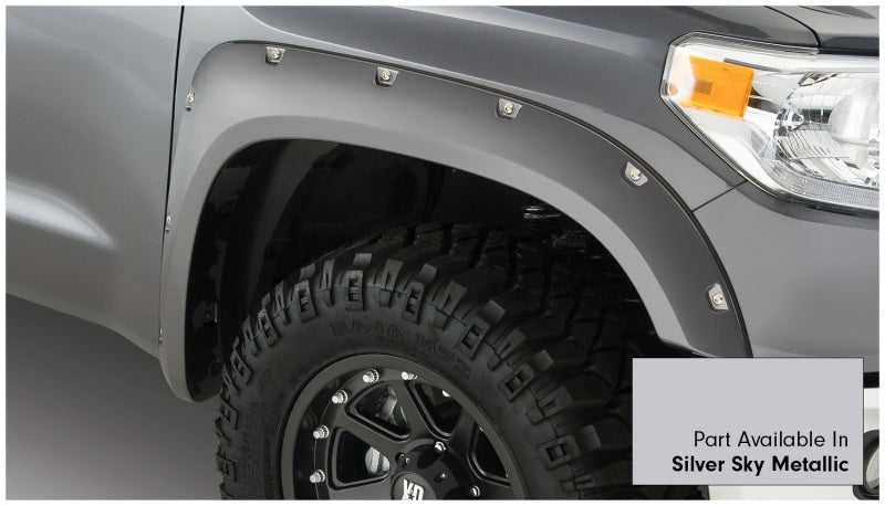 Bushwacker 16-18 Toyota Tundra Fleetside Pocket Style Flares 4pc 66.7/78.7/97.6in Bed - Silver Sky