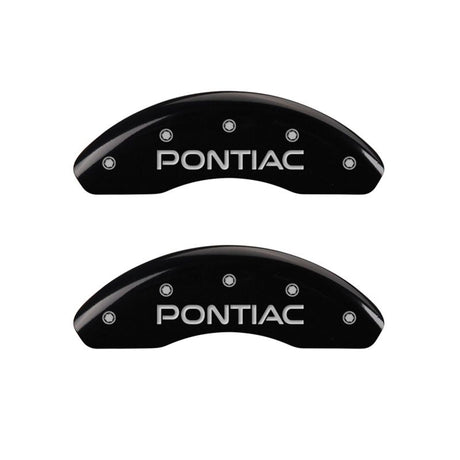 Couvre-étriers MGP 4 gravés à l'avant Pontiac gravé à l'arrière Flèche Finition noire argent ch