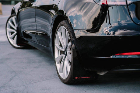 Garde-boue Rally Armor 17-22 Tesla Model 3 noir UR avec logo rouge