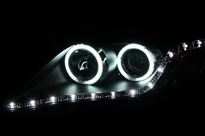 Phares de projecteur ANZO 2010-2011 Toyota Camry avec halo noir (CCFL)