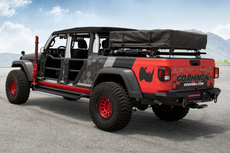 Kit de barres transversales Go Rhino 20-22 Jeep Gladiator JT/16-22 Toy. Tacoma/05-21 Nssn Frontier XRS - Tex. Blk