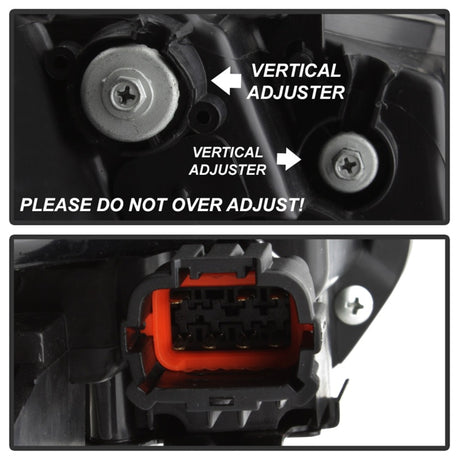 Phares de projecteur xTune Infiniti G37 Coupé (non AFS) 08-15 - Noir PRO-JH-IG3708-2D-LB-BK