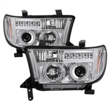 Phares de projecteur Spyder Toyota Tundra 07-13 LED Halo LED Chrm PRO-YD-TTU07-HL-C