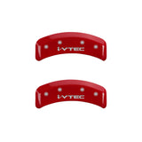 MGP 4 Caliper Covers Engraved Front & Rear i-Vtec Red finish silver ch