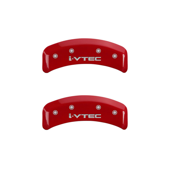 Couvre-étriers MGP 4 gravés avant et arrière i-Vtec finition rouge argent ch