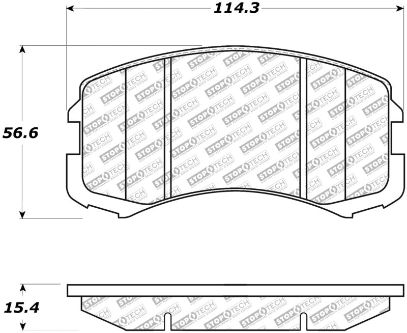 Plaquettes de frein arrière StopTech pour Mitsubishi Lancer Street Select 02-07