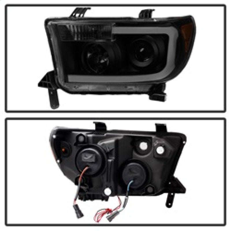 Barre lumineuse LED Xtune pour Toyota Tundra 07-13, phares de projecteur, noir fumé PRO-JH-TTU07-LED-BSM