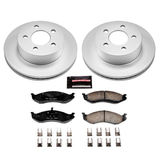 Power Stop 99-01 Jeep Cherokee Front Z17 Evolution Geomet Coated Brake Kit