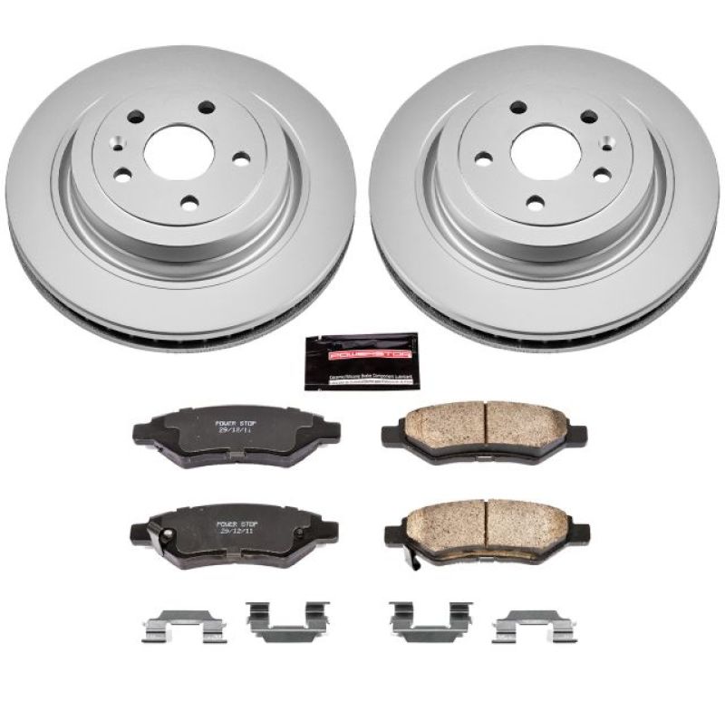 Power Stop 08-14 Cadillac CTS Rear Z17 Evolution Geomet Coated Brake Kit