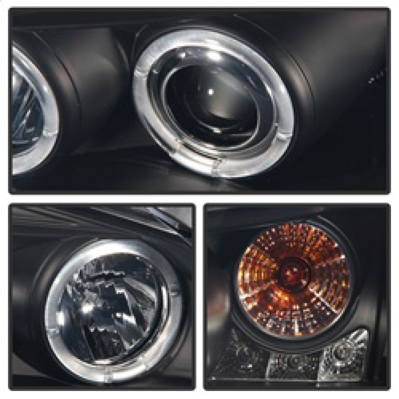 Phares de projecteur Spyder Pontiac G6 2/4DR 05-08 LED Halo LED Blk Smke PRO-YD-PG605-HL-BSM