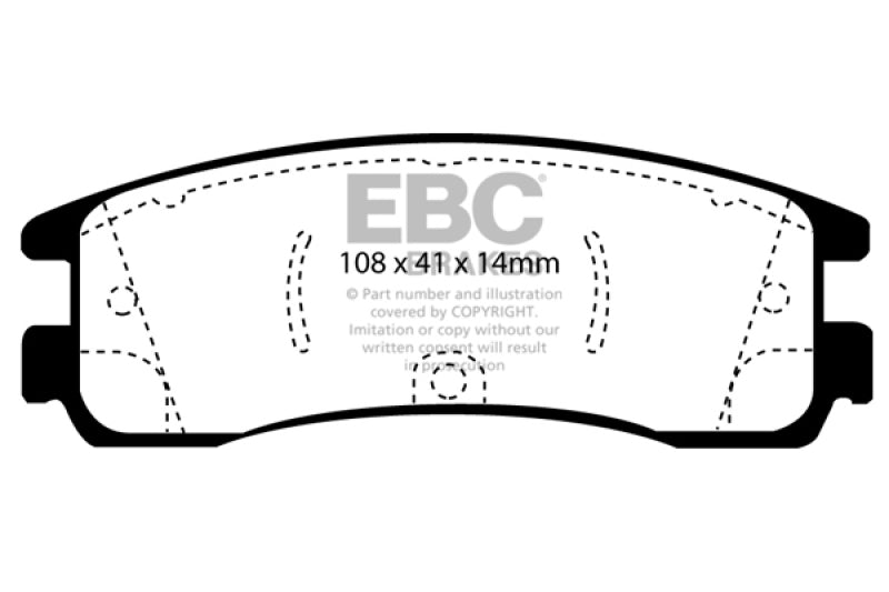 Plaquettes de frein arrière EBC 08-09 Buick Allure (Canada) 5.3 Yellowstuff
