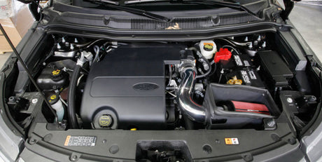 Kit d'admission d'air Spectre 11-19 Ford Explorer V6-3.5LF/I - Aluminium poli avec filtre rouge