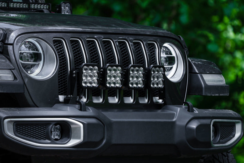 Kit de barre lumineuse de calandre CrossLink à 4 modules pour Jeep JL SS5 de Diode Dynamics Sport - Combo jaune