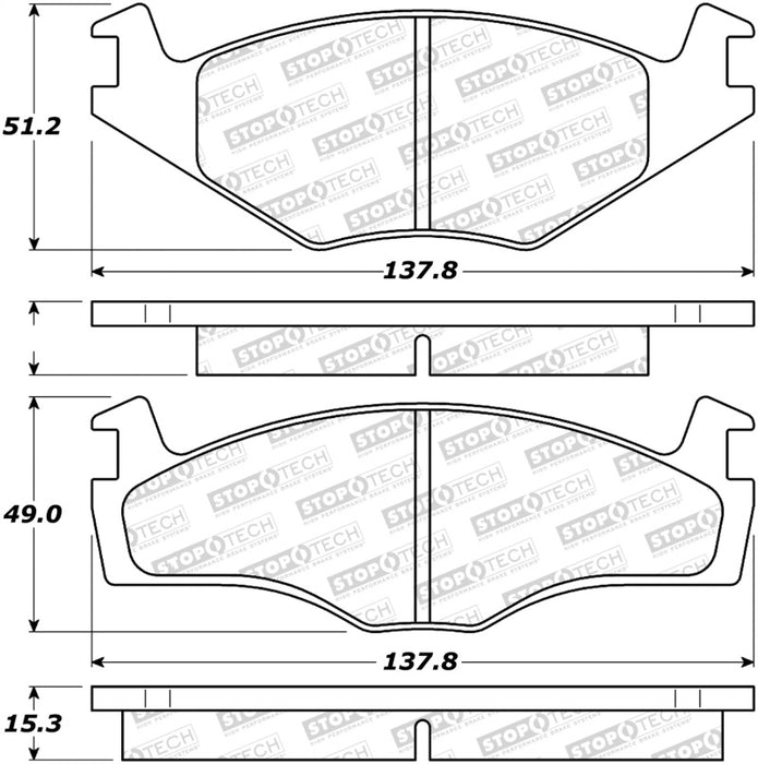 StopTech 85-93 Volkswagen Cabriolet Street Performance Plaquettes de frein avant