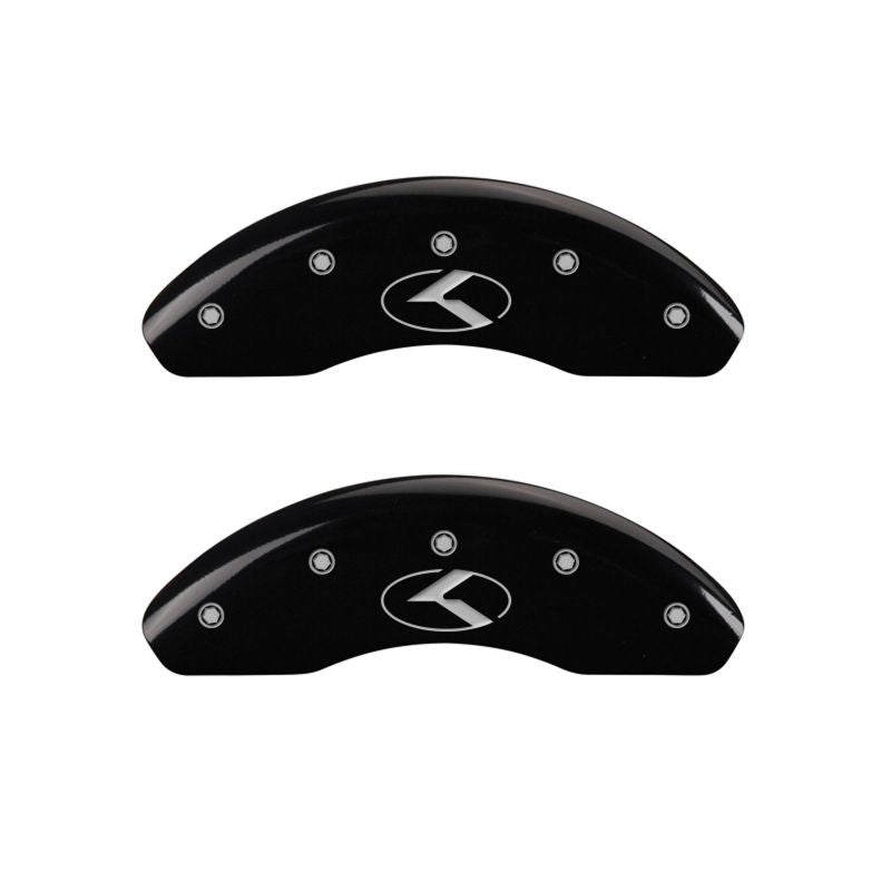 Couvre-étriers MGP 4 gravés avant et arrière cercle K/Kia finition noire argent Char 2013 Kia Optima