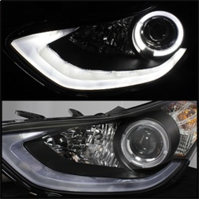 Phares de projecteur Spyder Hyundai Elantra 11-13 LED Halo DRL Blk PRO-YD-HYELAN11-DRL-BK