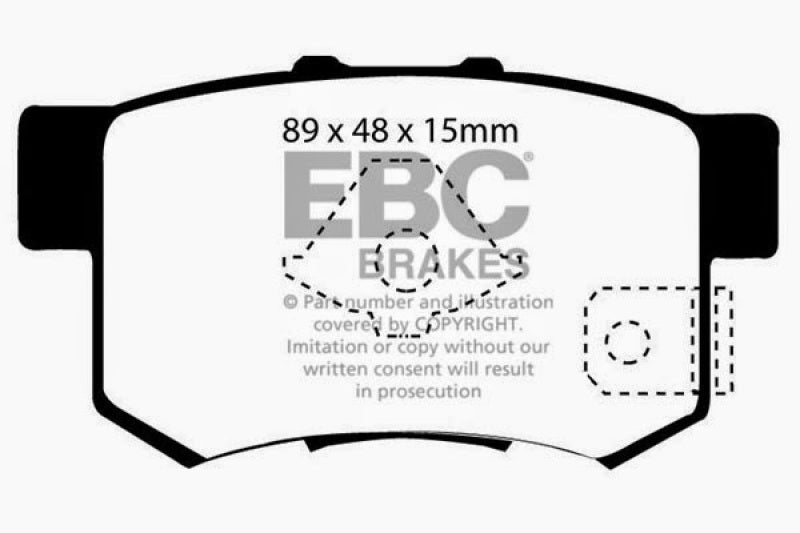 Plaquettes de frein arrière EBC 10-12 Acura RDX 2.3 Turbo Redstuff