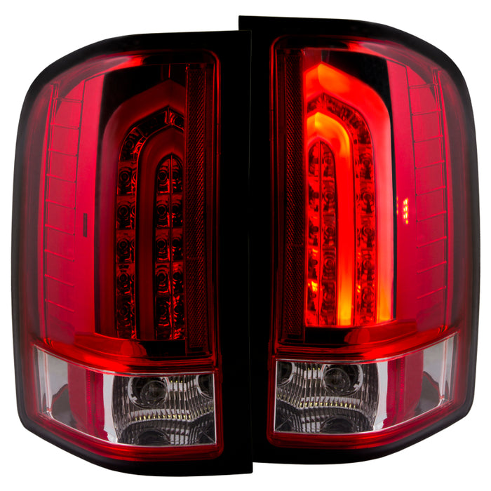 Feux arrière à LED ANZO 2007-2013 Chevrolet Silverado 1500 Rouge/Clair G2