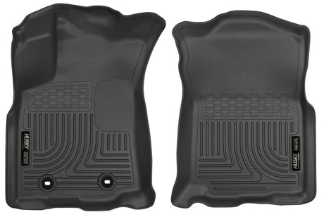 Revêtements de sol avant noirs Husky Liners 2016 Toyota Tacoma avec transmission automatique WeatherBeater