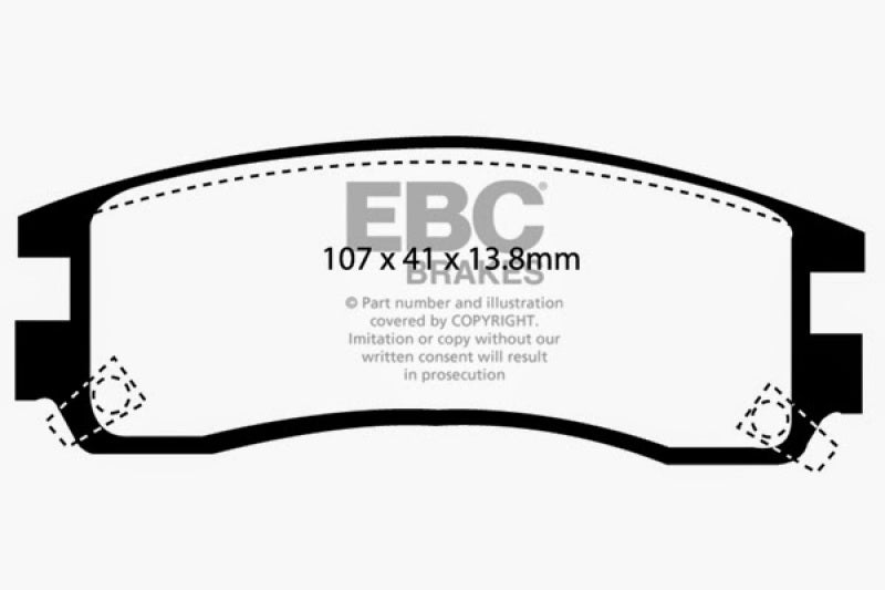 EBC 94-95 Buick Regal 3.1 Yellowstuff Rear Brake Pads