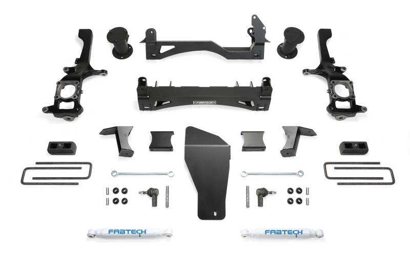 Système de base Fabtech 16-18 Nissan Titan Xd 4WD 6 pouces avec amortisseurs de performance