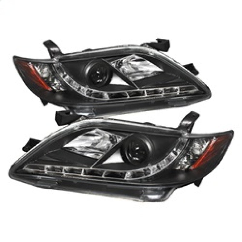 Phares de projecteur Spyder Toyota Camry 07-09 DRL Noir Haut H1 Bas H7 PRO-YD-TCAM07-DRL-BK