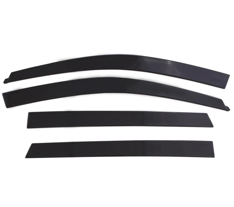 AVS 09-18 Dodge RAM 1500 Quad Cab Ventvisor Low Profile In-Channel Deflectors 4pc - Smoke