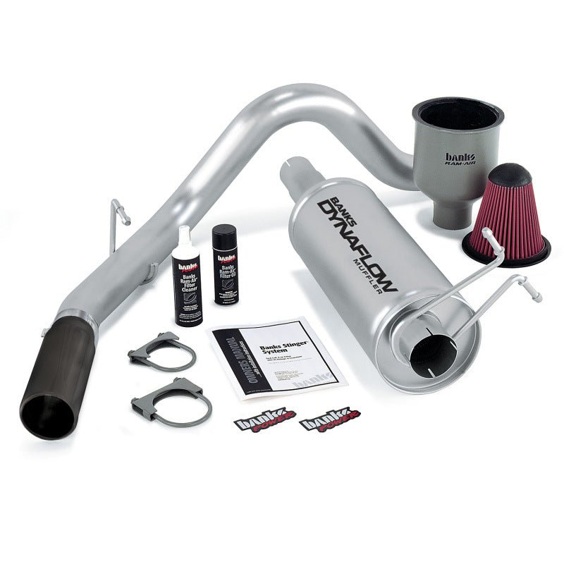 Banks Power 99-04 Ford 6.8L Ext/Crew S/D Stinger System - SS Single Exhaust w/ Black Tip