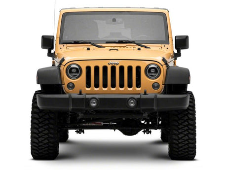 Phares à DEL Raxiom 07-18 Jeep Wrangler JK Axial Series 7 pouces Dragon Eye - Boîtier noir (lentille transparente)